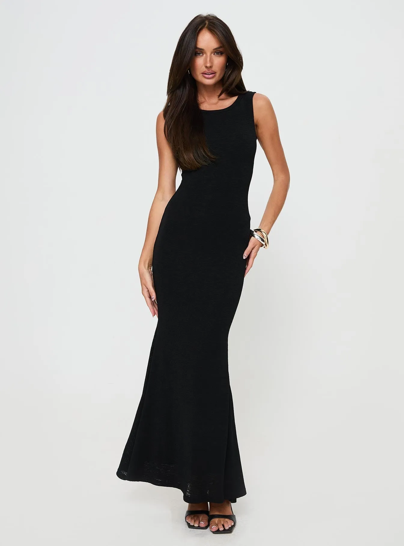 informal gathering Blue Hour Ashen Maxi Dress Black