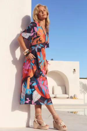 Farrah Midi Dress in Shinjuku Timeless Comfort