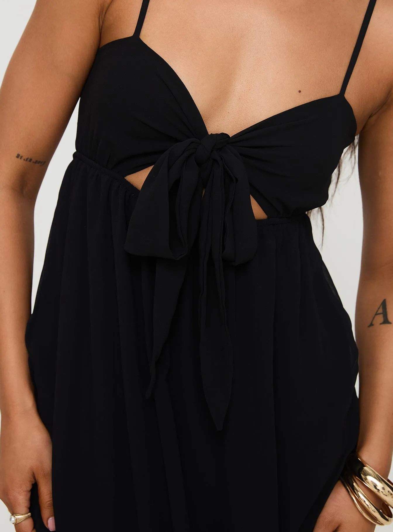 Golden Hour Golden Wave Granno Maxi Dress Black