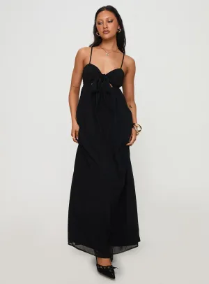 Granno Maxi Dress Black This dress is the ideal choice for those who want comfort and elegance in one garment