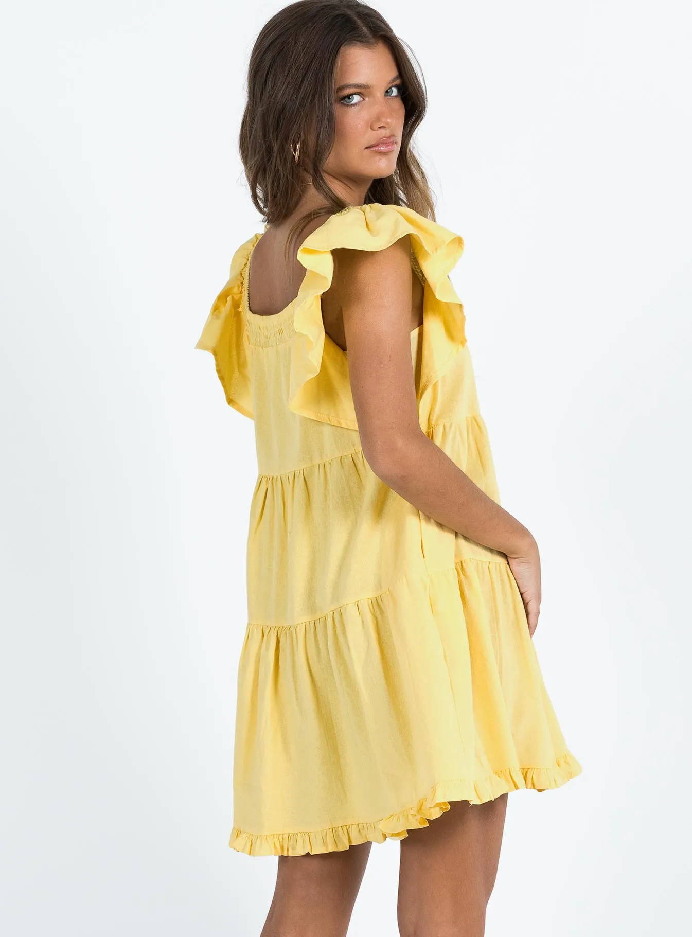 Comfortable Style Jayson Mini Dress Yellow