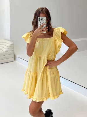 Jayson Mini Dress Yellow Fun casual mini Beat Fresh