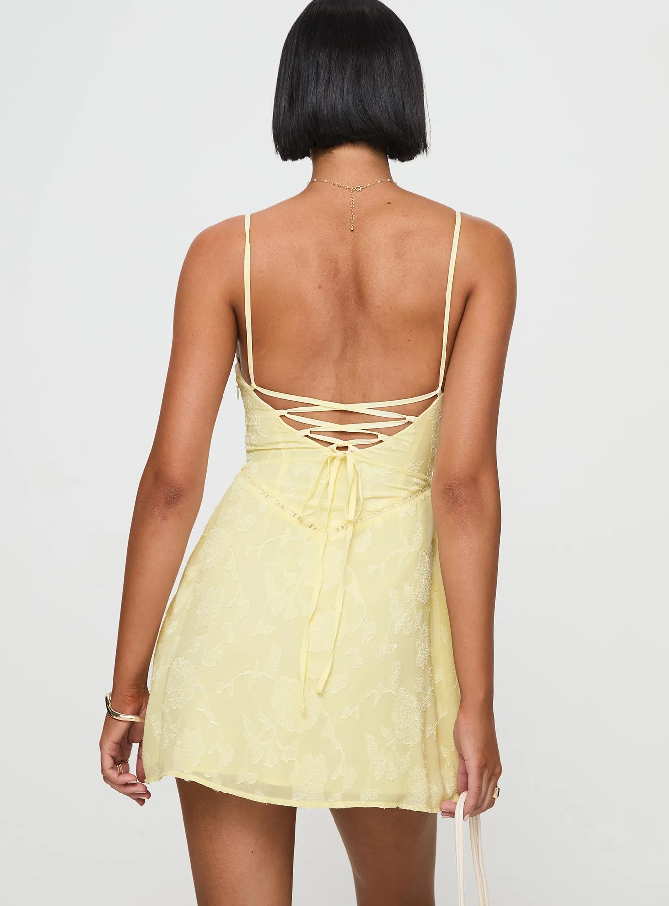 Party Beat South Of France Mini Dress Yellow