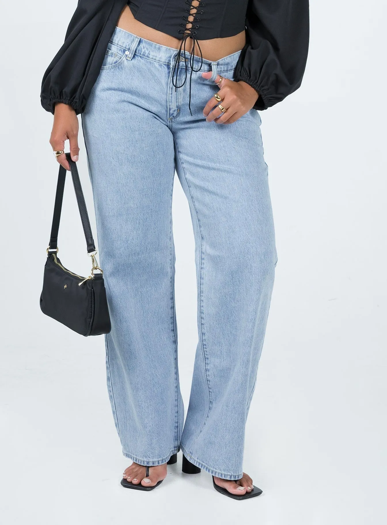 Strong Stitch ABRAND 99 LOW & WIDE WALK AWAY JEANS DENIM
