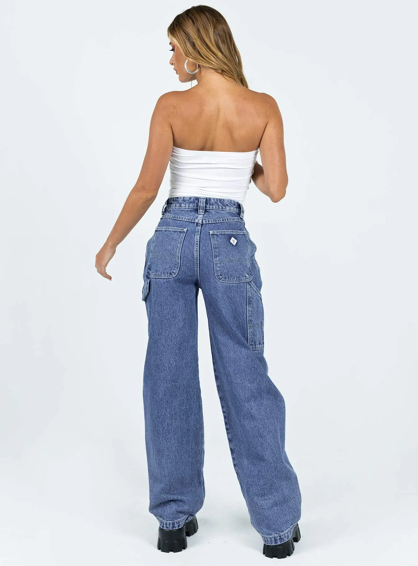 Simple clothing Abrand Carrie Carpenter Cecilia Organic Mid Blue