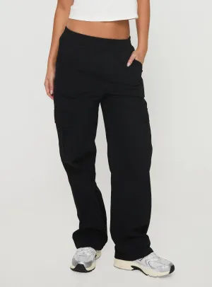 Enchantia Relaxed Cargo Pants Black Trend Setter Trendy Premium Smart Fit