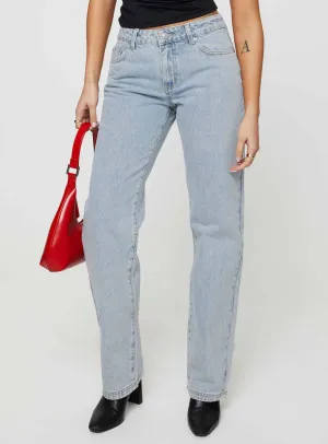Gazelle Jeans Light Wash Denim Shopping Day High Quality Weekend Style