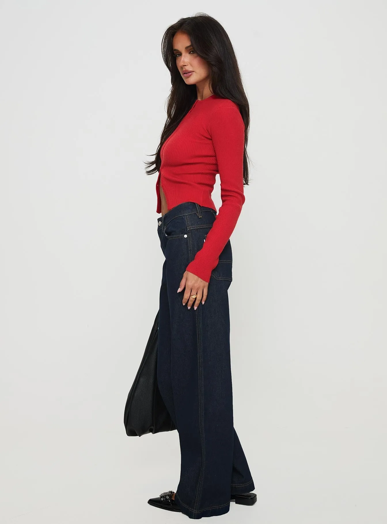 Jankins Mid Rise Baggy Jeans Dark Blue Wash Weekend Warrior Adult Fashion Gym Ready Lifestyle Outfit