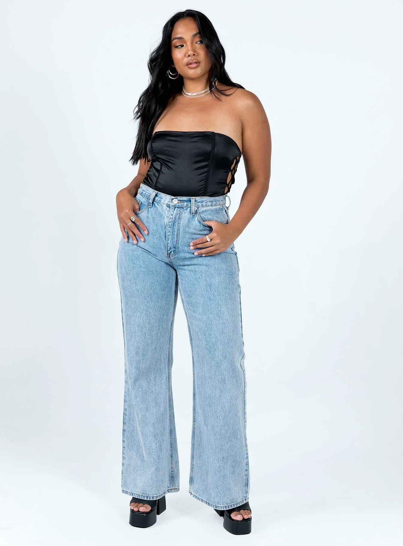 Holiday Worker Benko Strapless Bodysuit Black