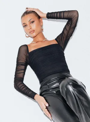 Delany Bodysuit Black Tall Yoga Family Smart Vintage