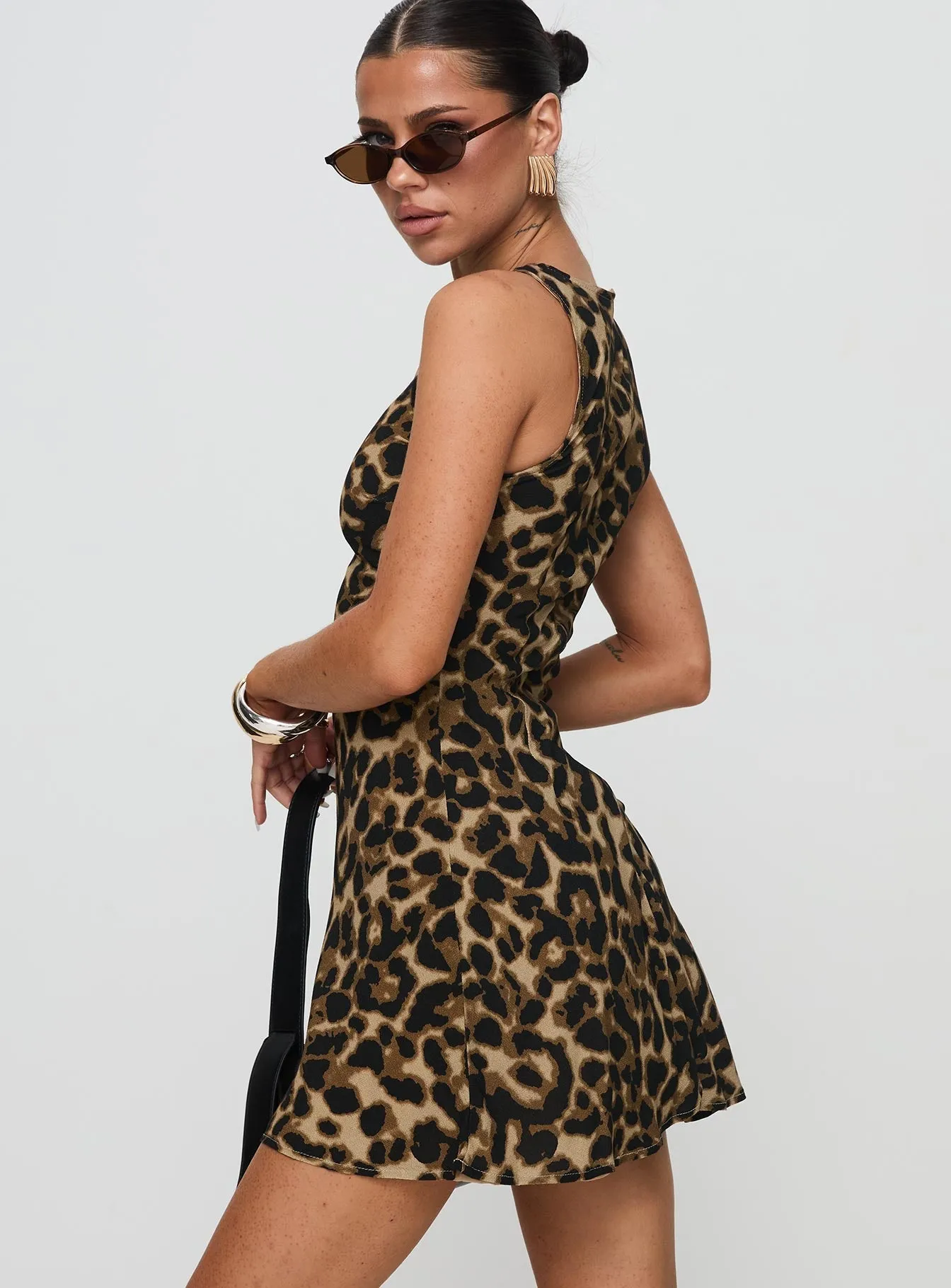 Bold color mini Vivre Mini Dress Leopard
