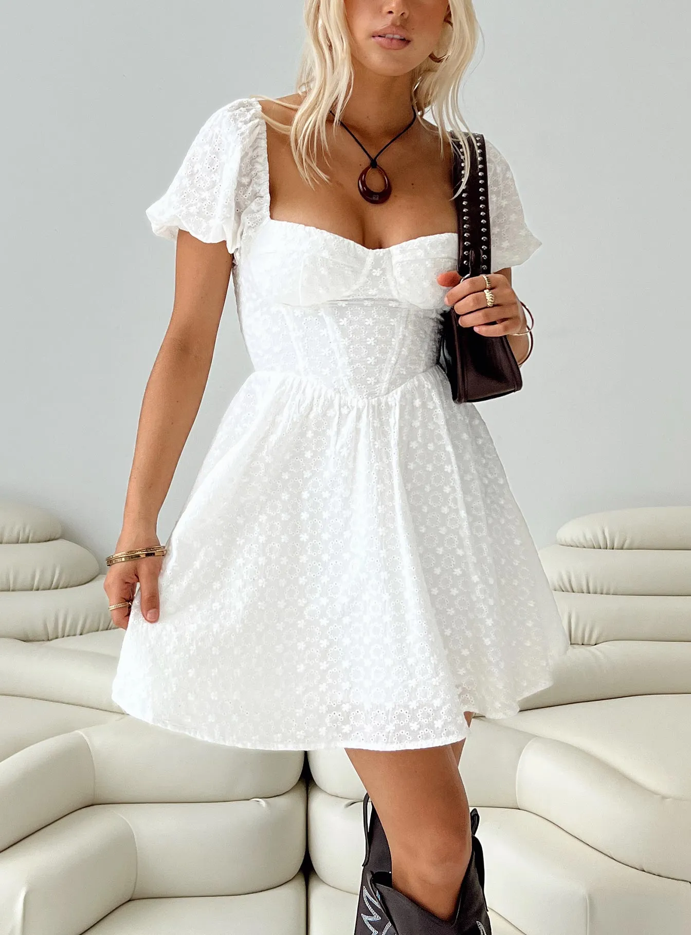 Eco Dye Darso Mini Dress White