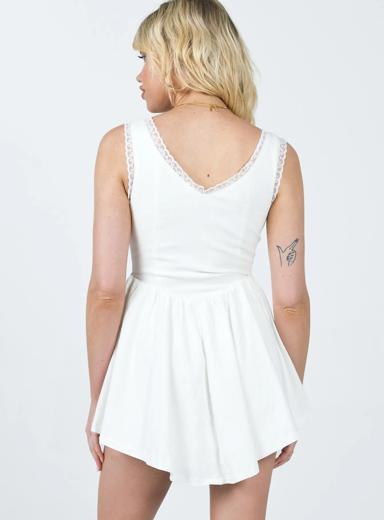 Scarlett Mini Dress White quick dry Light Fit