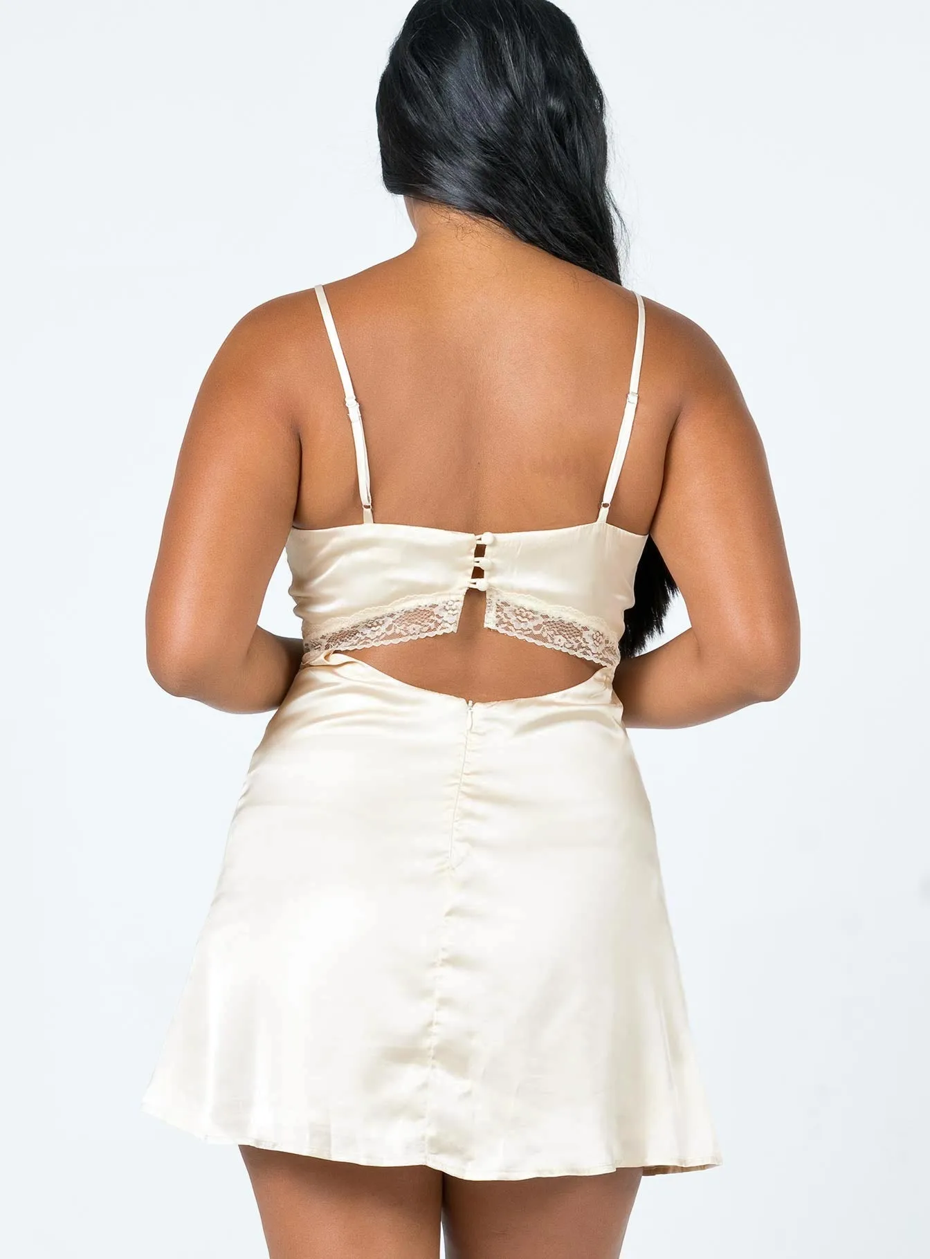 Azarliah Mini Dress Champagne Mini dress with bold colors