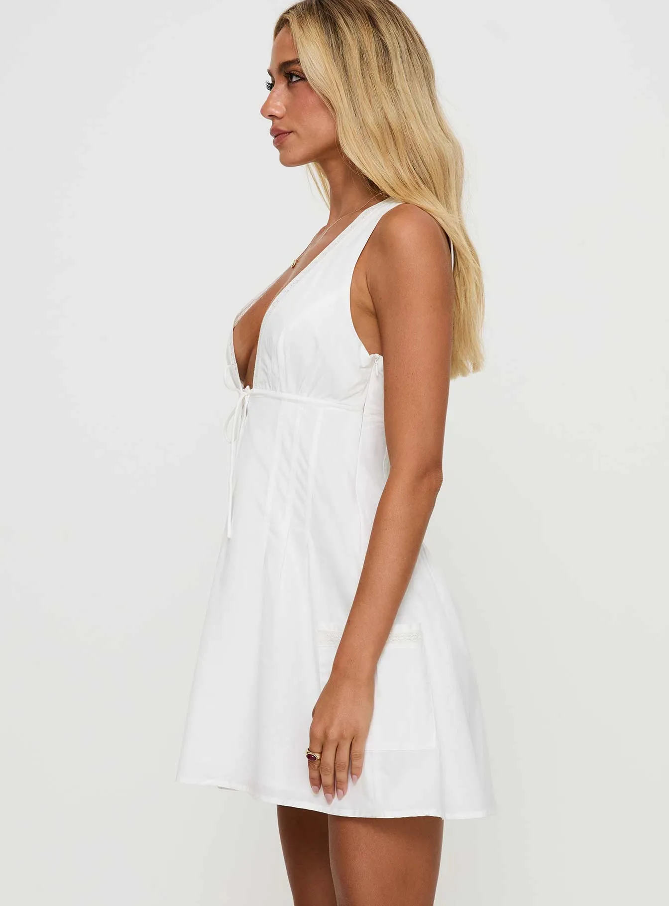 Summer Glory Mini Dress White Trend Edge Glow Beat