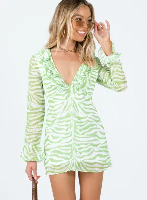 Youthful Chic Nostalgia MinI Dress Green