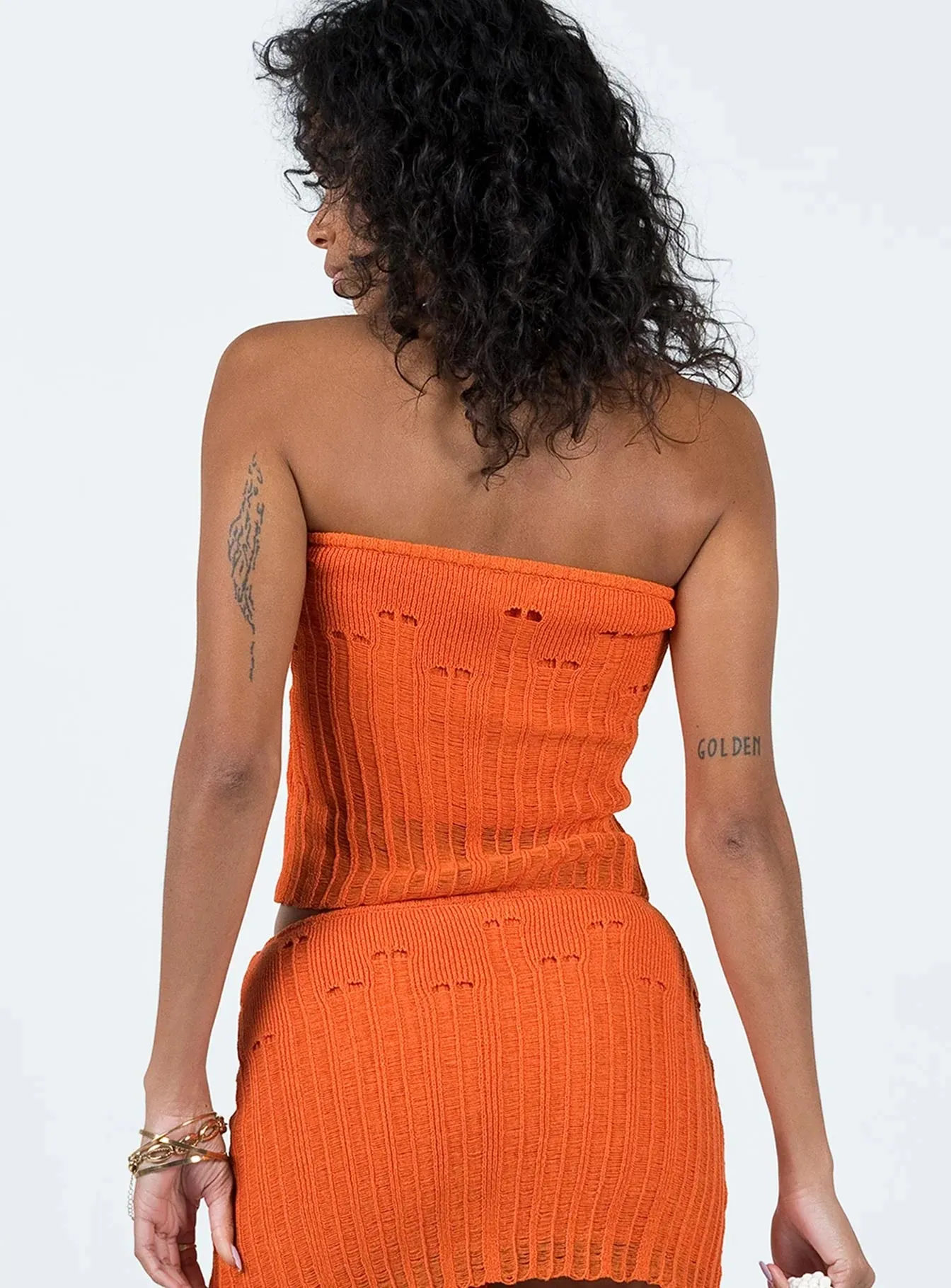 Hendon Tube Top Orange 3D Spacer Fabric