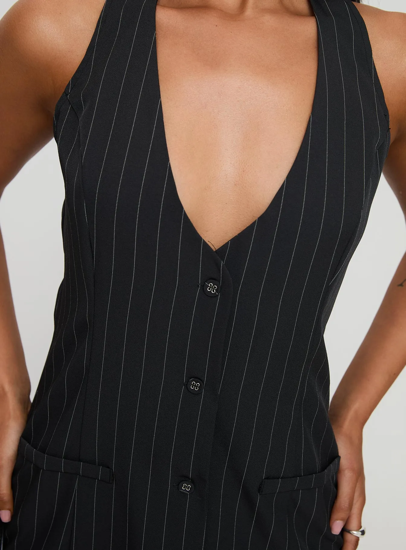 Fenny Mini Dress Pinstripe Flash Glow