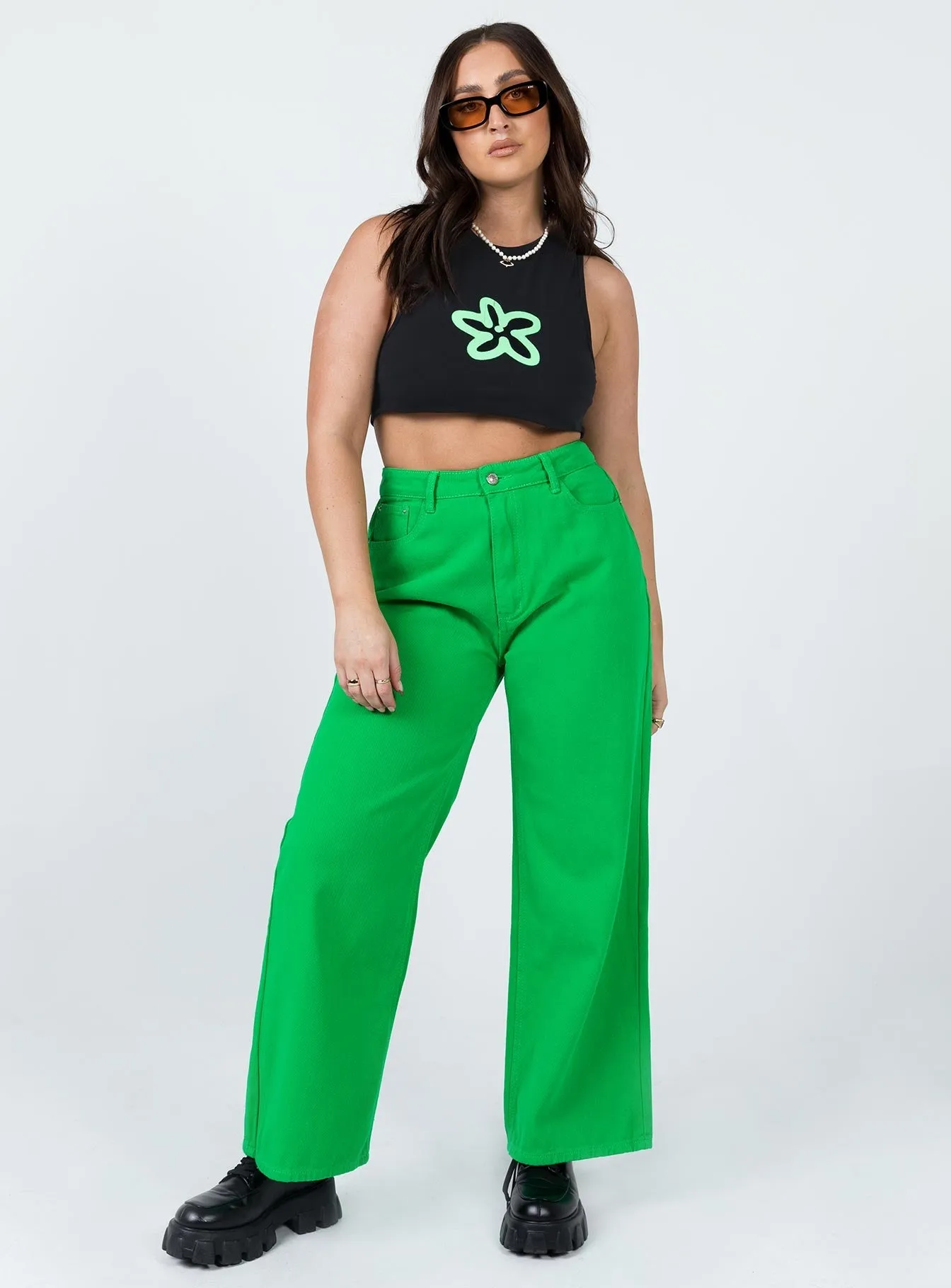 Closet Must All Occasion Denver Denim Jeans Green