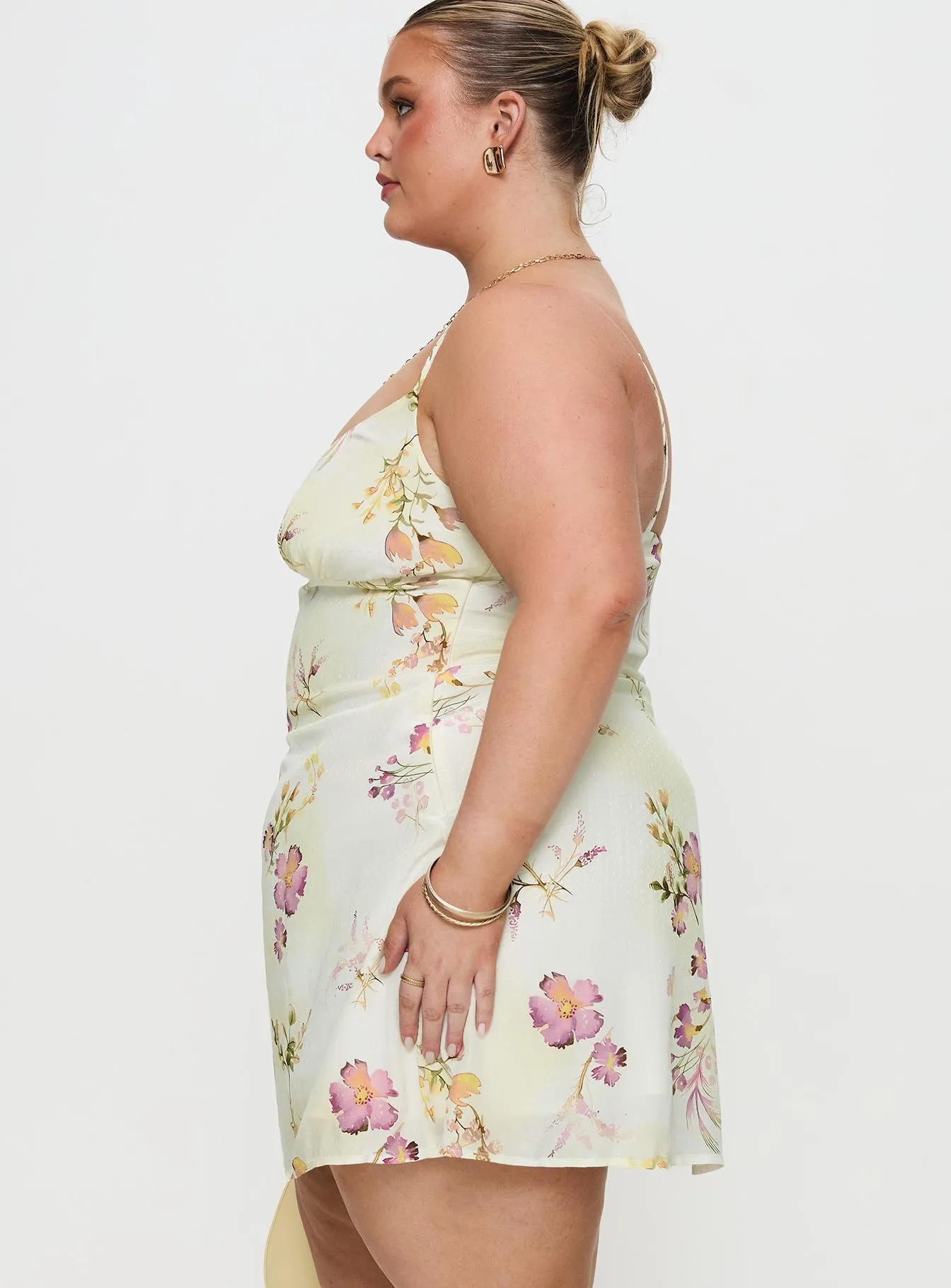 Jaye Mini Dress Floral Curve Flattering Silhouette