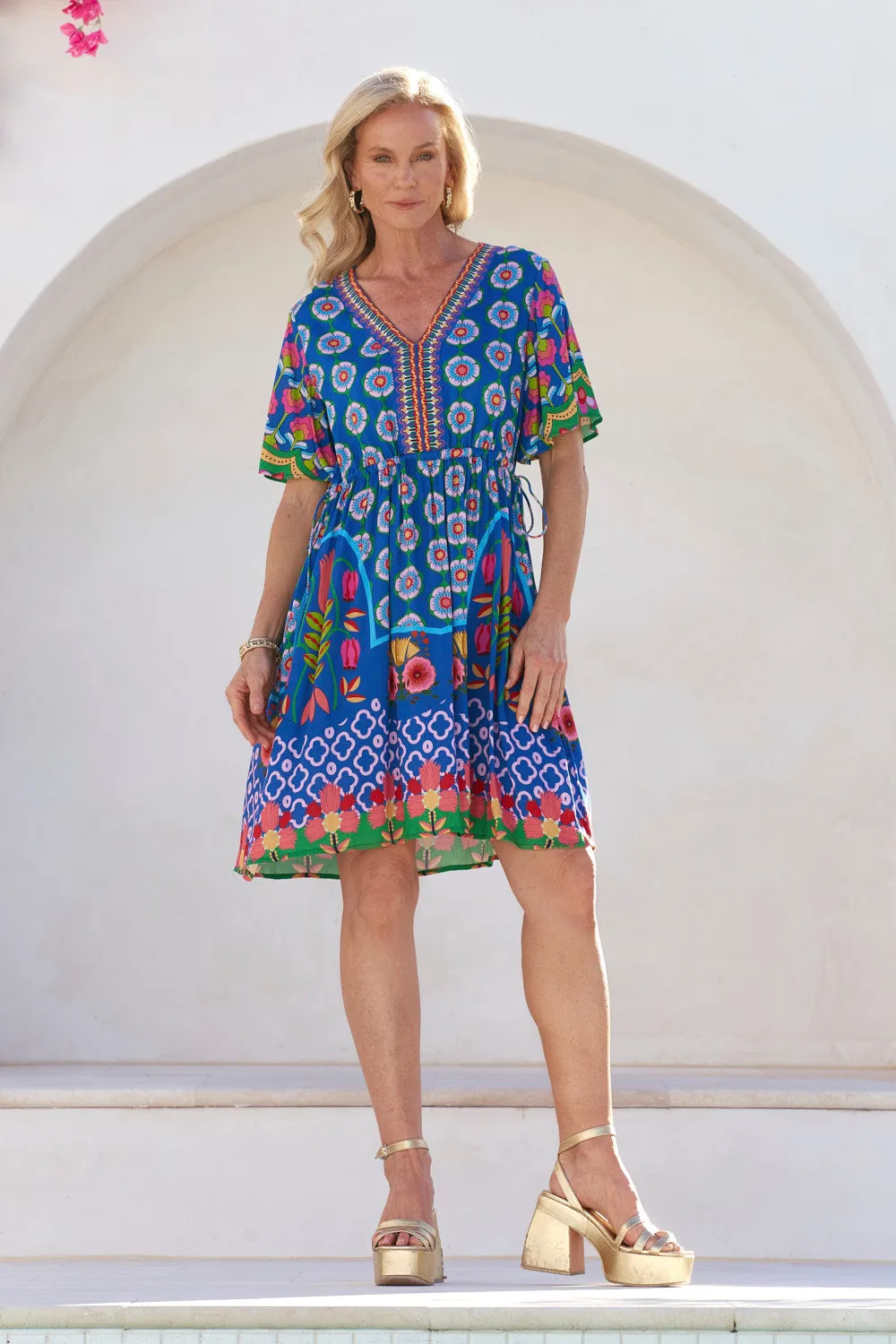 Iris Short Dress in Paradiso ShrinkResistant