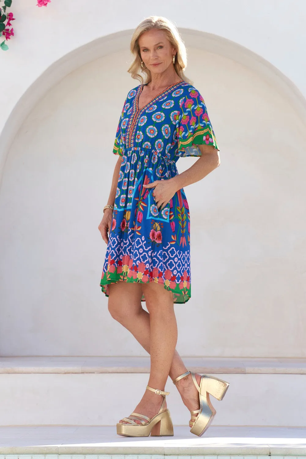Walk Mood Iris Short Dress in Paradiso