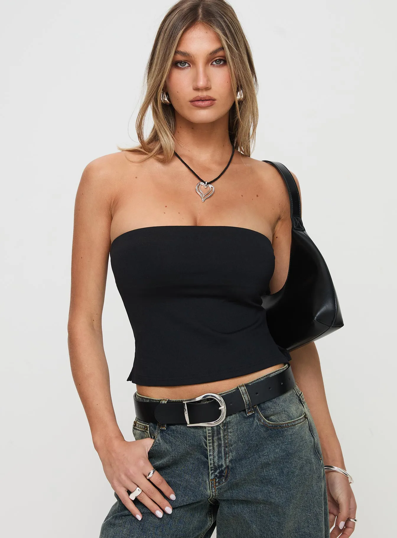 Aurorah Strapless Top Black UV Protection Enhanced