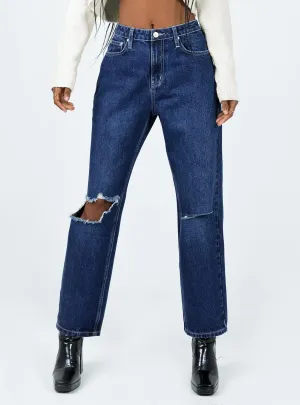 Customizable Hem Options Lightwear Option Fairmount High Rise Straight Leg Jean Dark Wash Denim