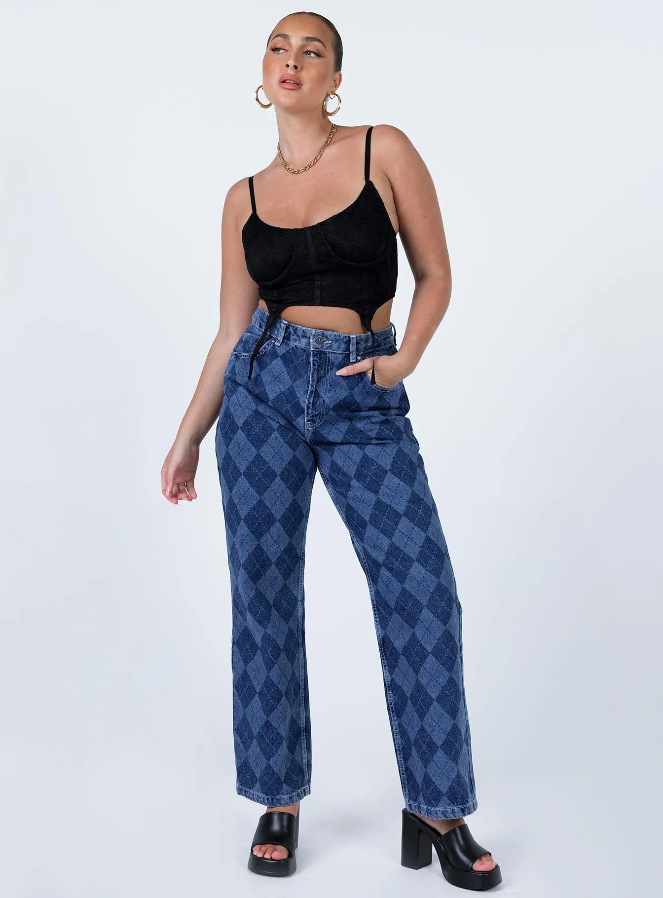 Loose Modern Minimalist The Ragged Priest Detention Mid/Light Blue Jeans Denim