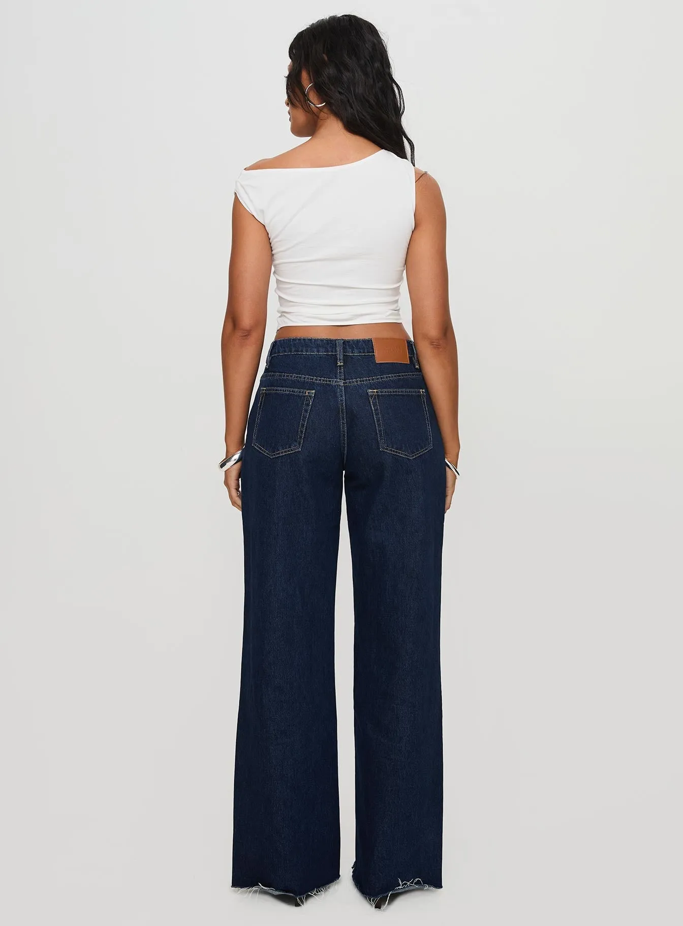 Darla Low Rise Straight Leg Jean Dark Blue Wash Year Round