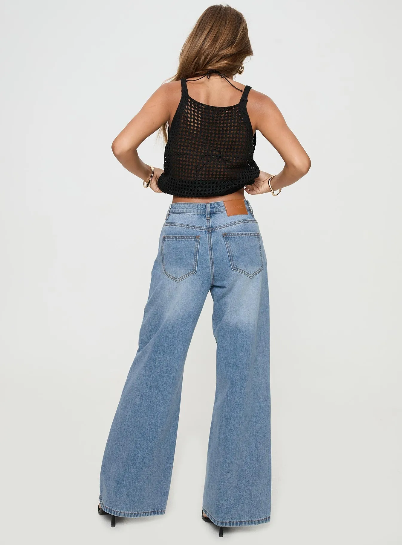 Colemane Mid Rise Denim Jeans Angel Blue Petite Easy Fashion