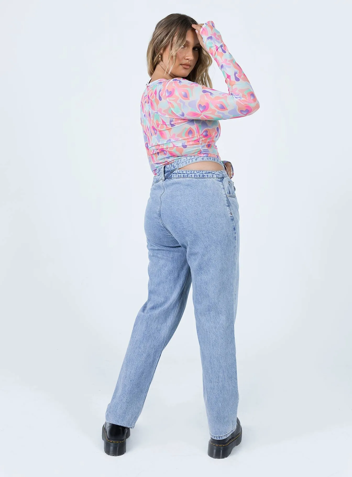 Mollie Asymmetric Denim Jeans Weekend Style Outdoor Adventure