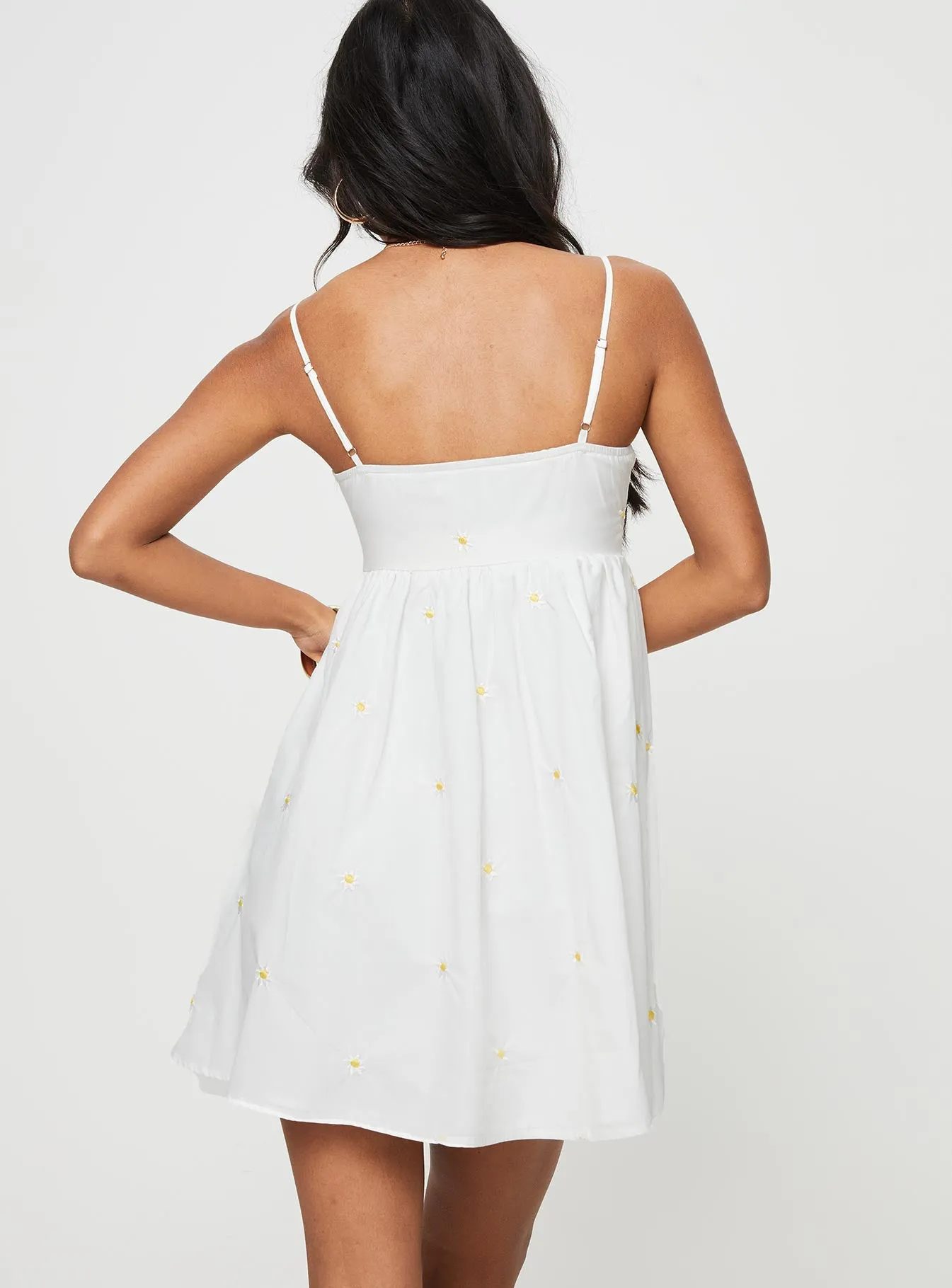 Addington Floral Mini Dress White Flattering wear