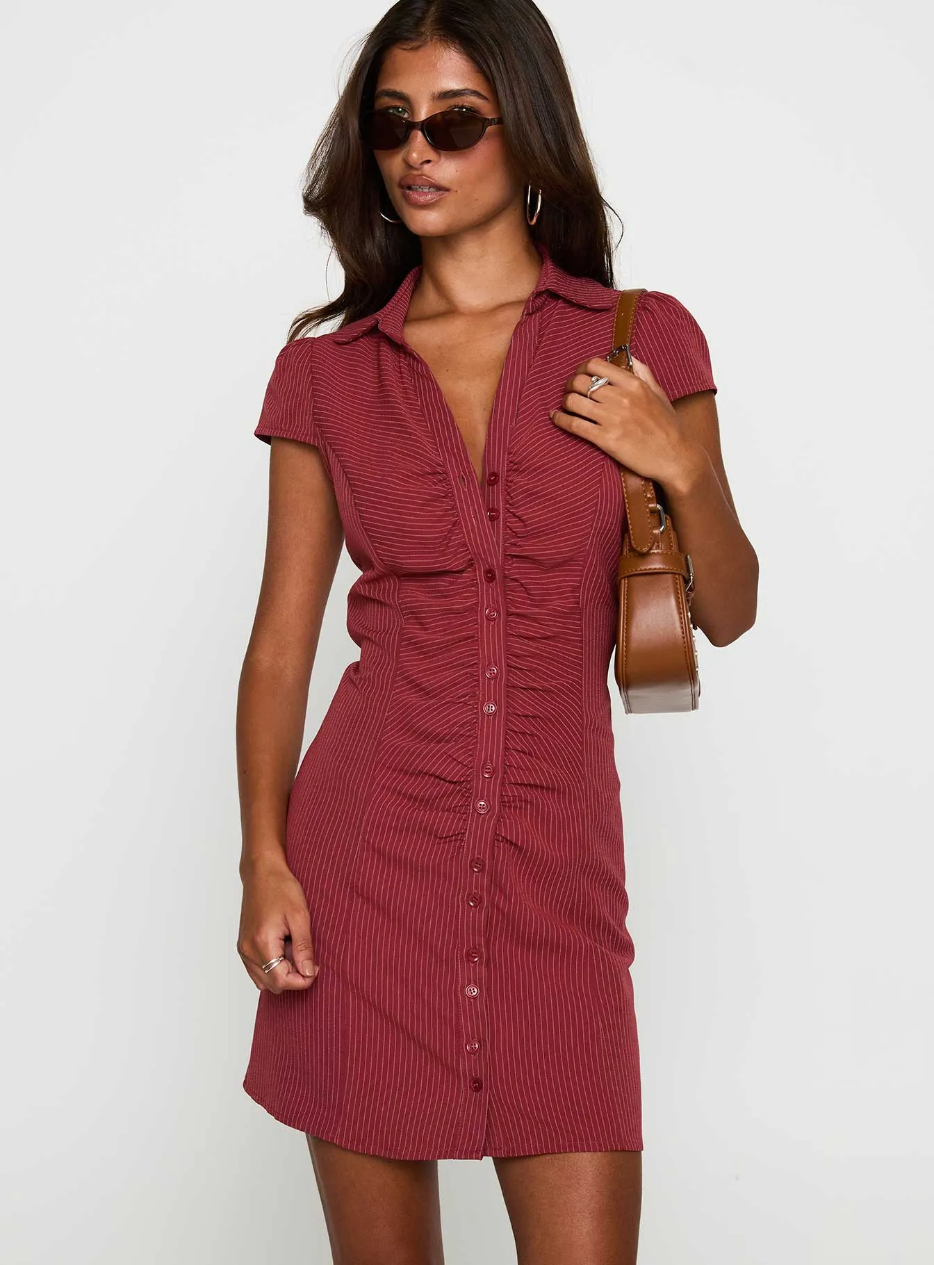 Lightweight City Star Arianwyn Mini Dress Burgundy