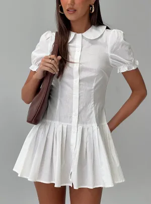 Lisette Pleat Mini Dress White Layer Free