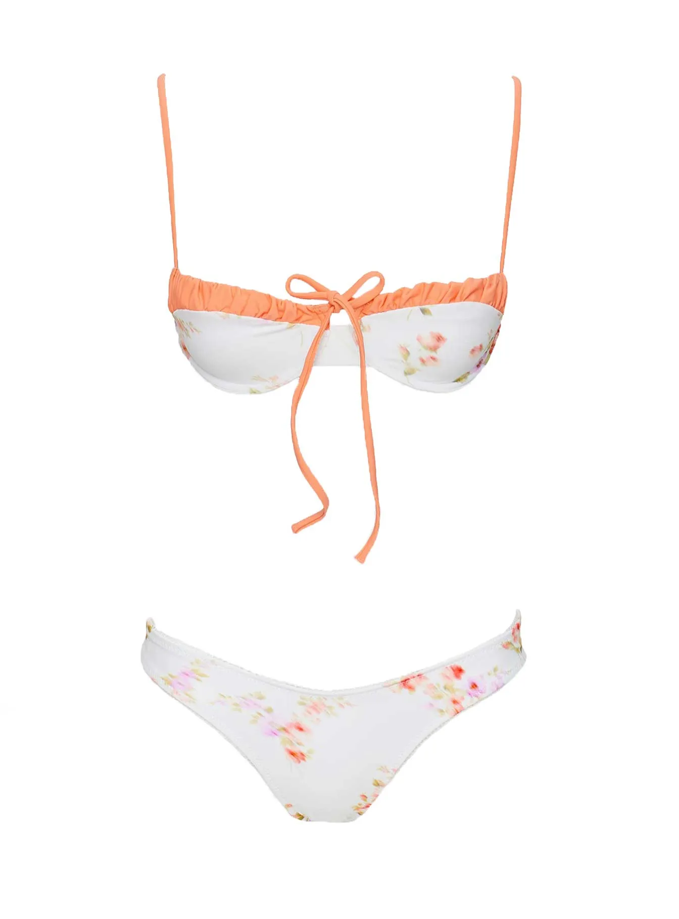 Non Restrictive Fit Catelyn Underwire Bikini Top Orange / Floral