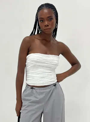 AirflowVents Cecile Strapless Top White