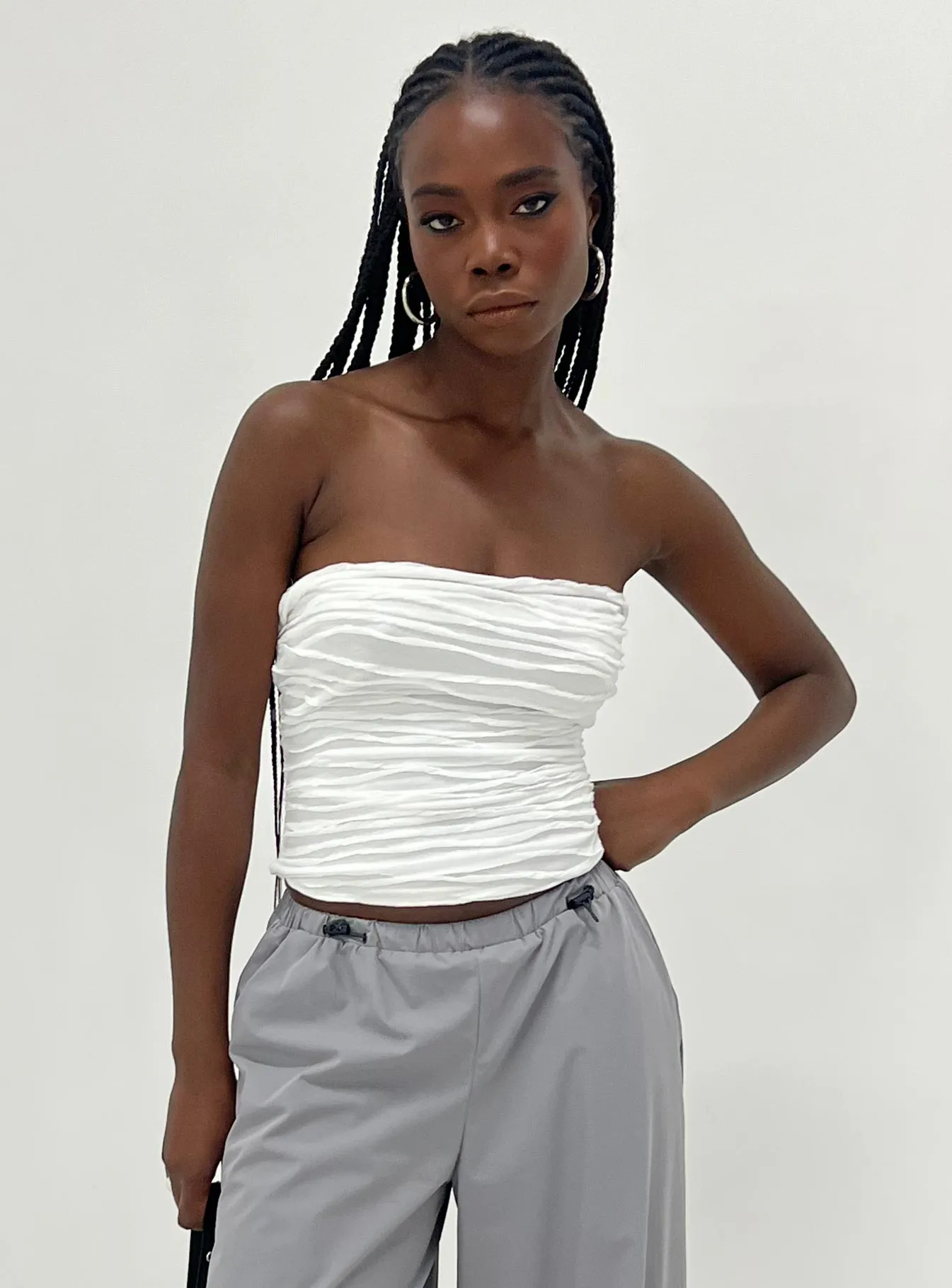 AirflowVents Cecile Strapless Top White