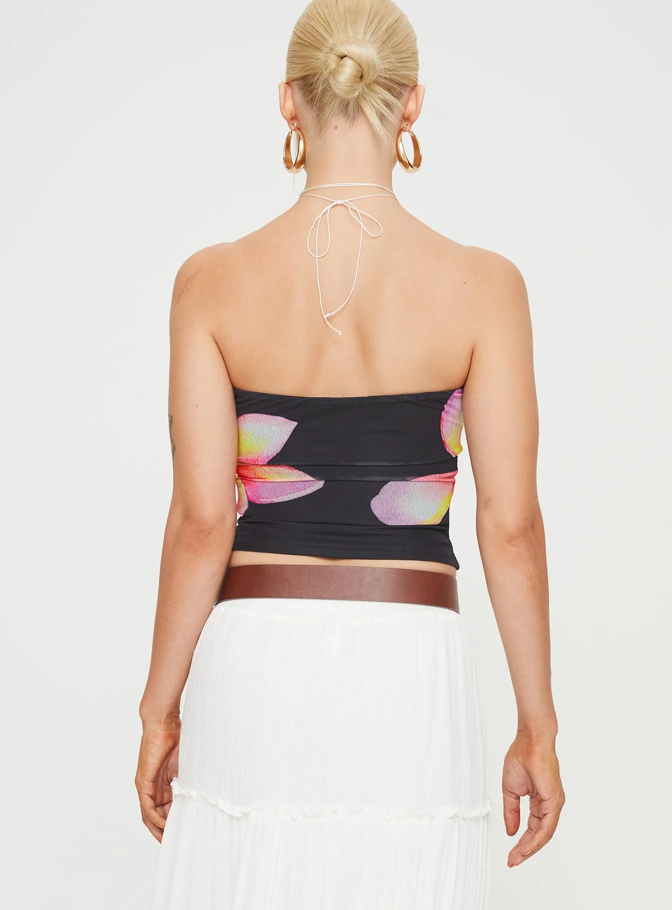 Durable Weave Quick Release Fastener Havanni Tube Top Black / Floral