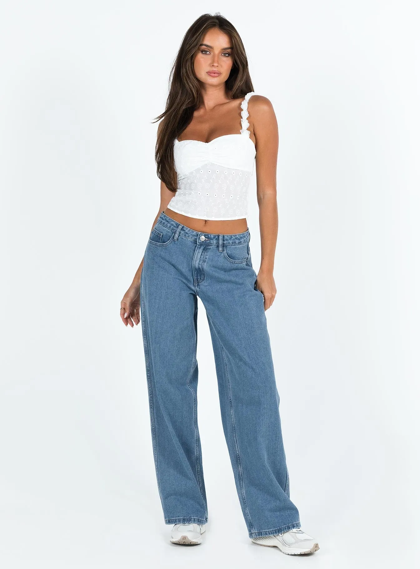 Maryanne Mid Rise Relaxed Jeans Mid Wash Denim Tall Date Night Sustainable