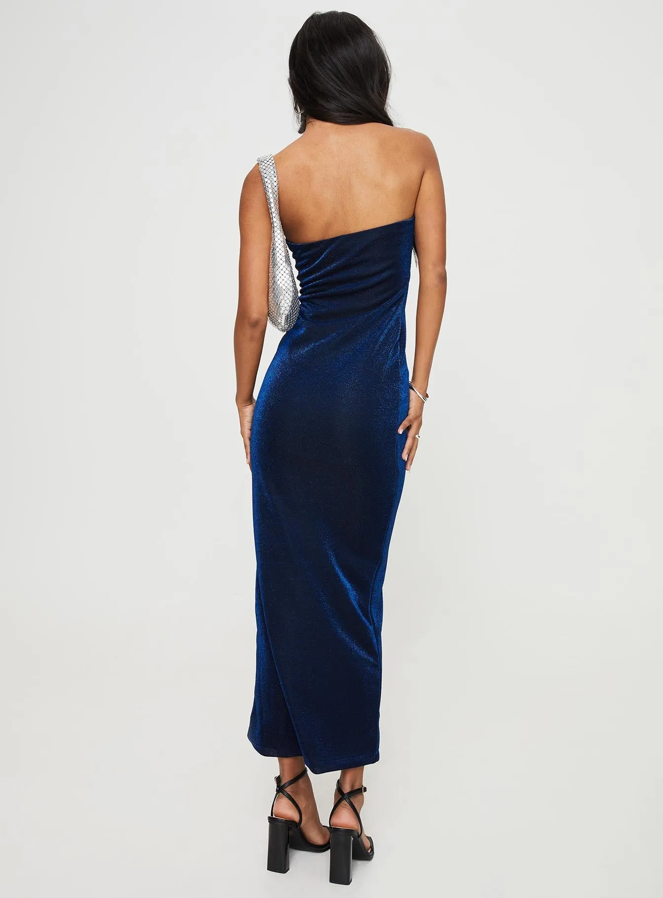 Samper Strapless Maxi Dress Navy Lavender Glow Candle Glow