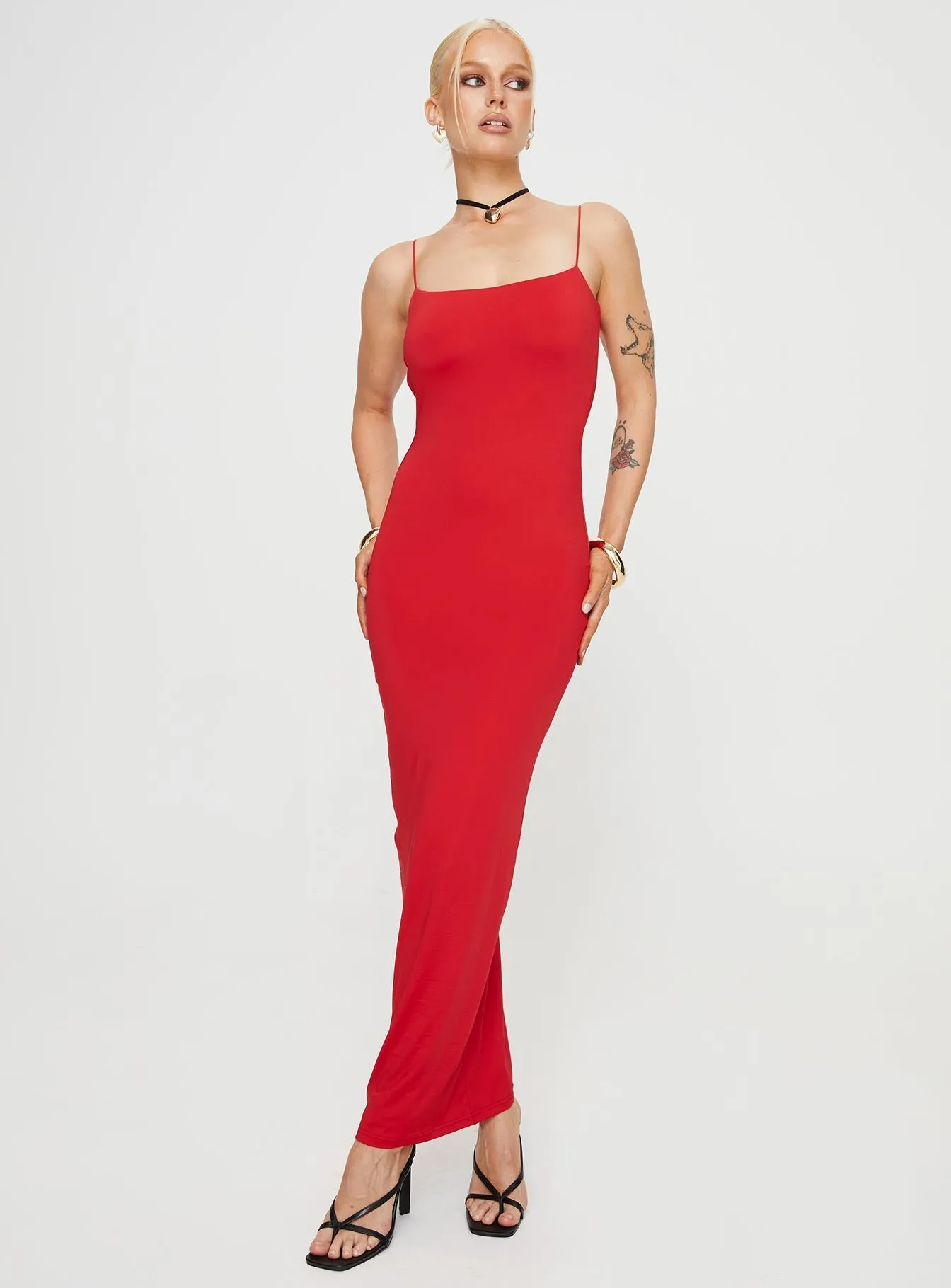 Cross Stitch Heroine Mood Taree Maxi Dress Red