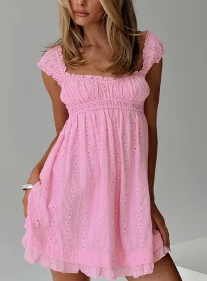 Flattering Silhouette Carlita Mini Dress Pink