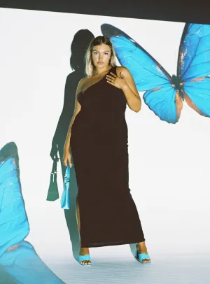 Stone Lane Aligned Maxi Dress Black