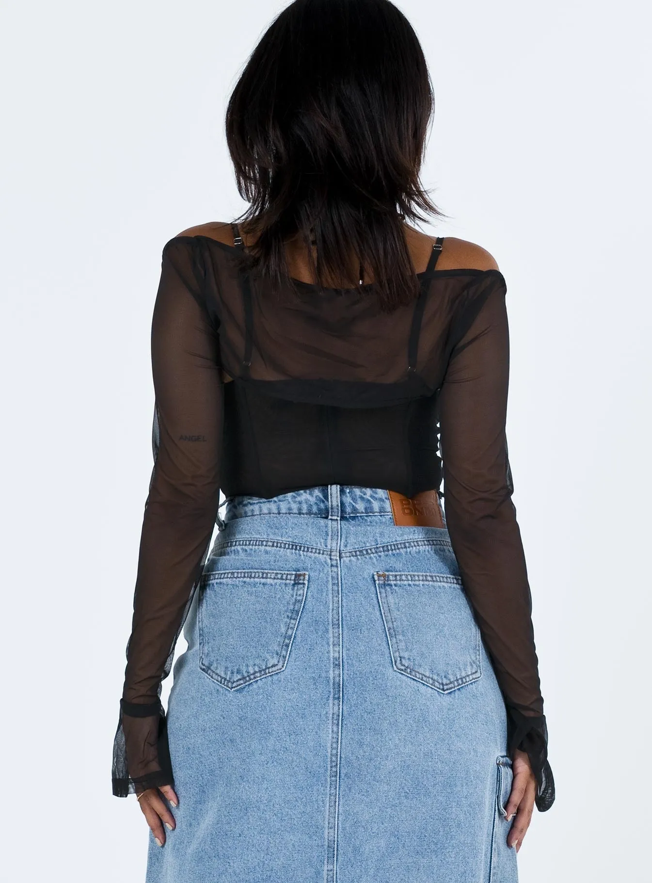 Loose Boy Archo Mesh Bodysuit Black