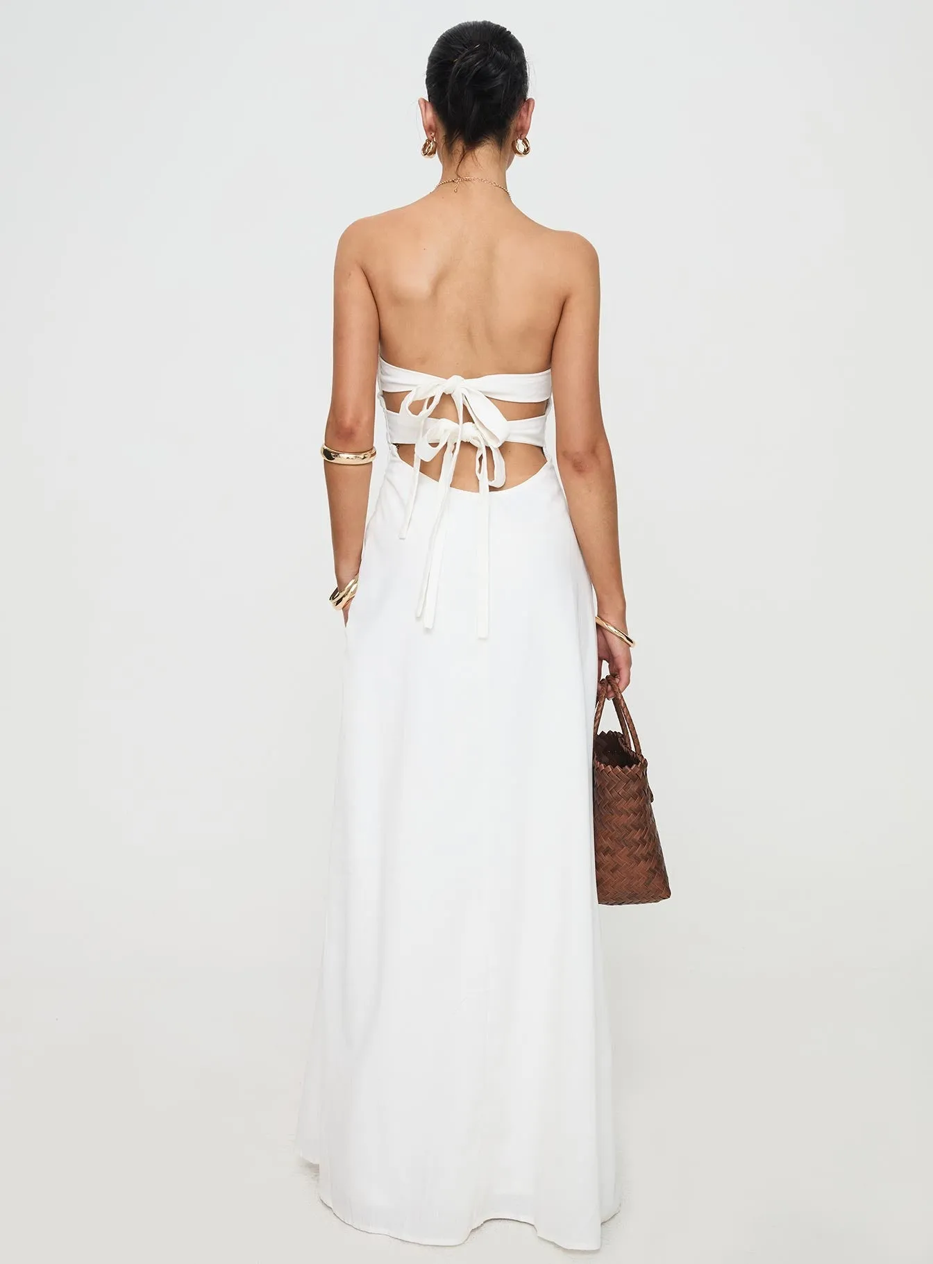 Artis Strapless Maxi Dress White Poetic Move