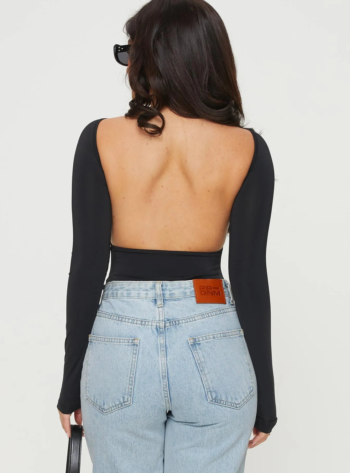 Gatewood Long Sleeve Bodysuit Black Petite Unique Resort