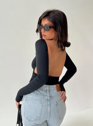 Gatewood Long Sleeve Bodysuit Black Petite Loose Friends Luxury Date