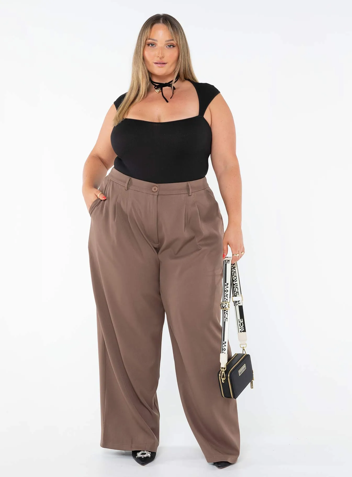 Eco Worker Retro Teen Halia Bodysuit Black Curve
