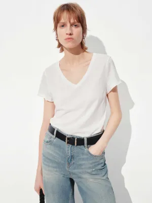 V-neck Short Sleeves T-shirt print design